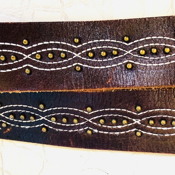 Columbia Boho Style Brown Leather Belt - Picture 4 of 7